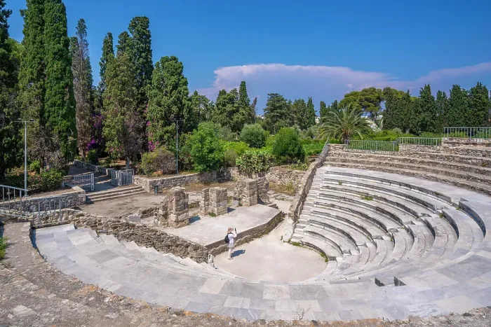 Framed Print : View of Roman Odeon of Kos, Kos Town, Kos, Dodecanese, Greek Islands, Greece, Europe Framed Print : View of Roman Odeon of Kos, Kos Town, Kos, Dodecanese, Greek Islands, Greece, Europe