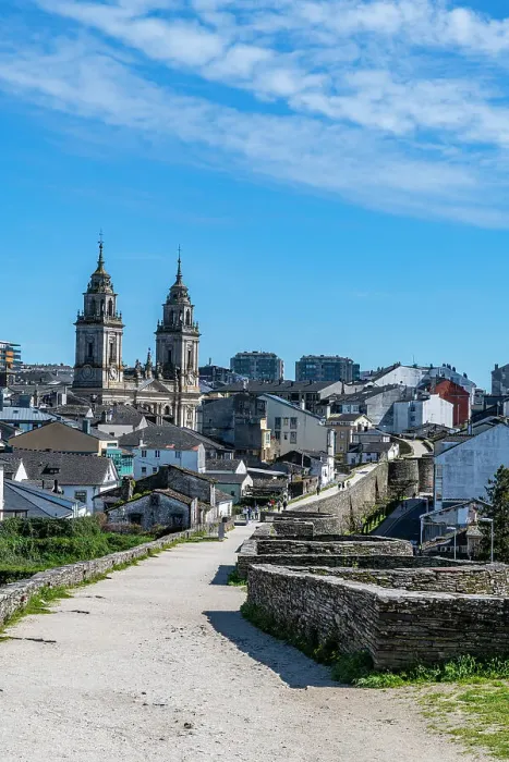 Framed Print : View from the Roman wall of Lugo and its Cathedral, UNESCO World Heritage Site, Lugo, Galicia, Spain, Europe Framed Print : View from the Roman wall of Lugo and its Cathedral, UNESCO World Heritage Site, Lugo, Galicia, Spain, Europe