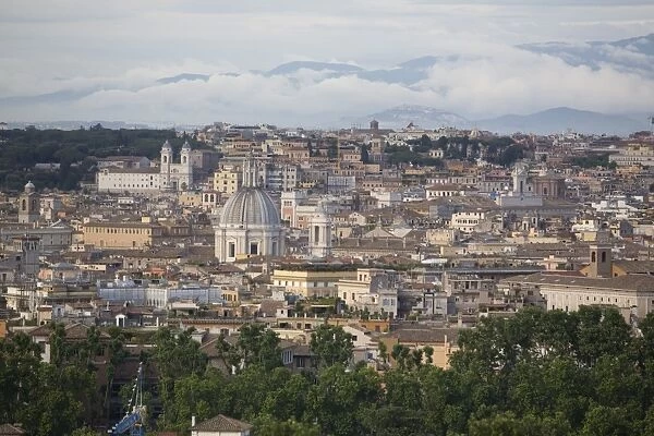 View of Rome from the Gianicolo Hill, Rome, Lazio, Italy, Europe