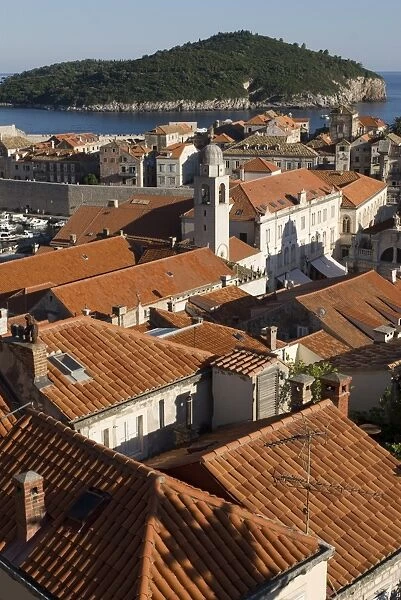 View over the roofs of the old town of Dubrovnik, UNESCO World Heritage Site