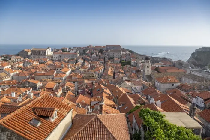 Framed Print : View across rooftops from the city wall of Dubrovnik, UNESCO World Heritage Site, Croatia, Europe Framed Print : View across rooftops from the city wall of Dubrovnik, UNESCO World Heritage Site, Croatia, Europe