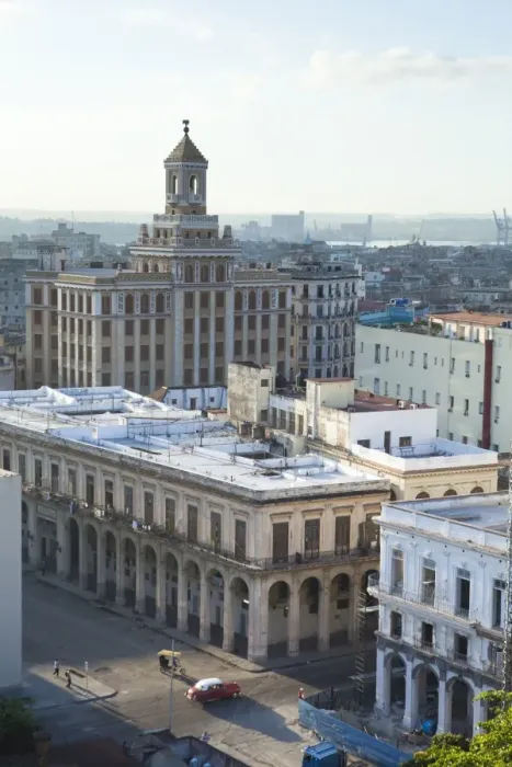 Framed Print : View over rooftops of Havana towards The Bacardi Building from the 9th floor restaurant of Hotel Seville, Havana Centro, Cuba Framed Print : View over rooftops of Havana towards The Bacardi Building from the 9th floor restaurant of Hotel Seville, Havana Centro, Cuba