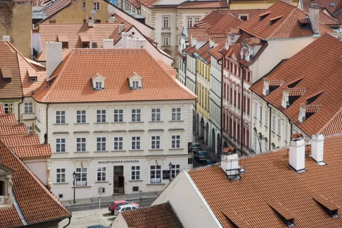 Framed Print : View of rooftops, Little Quarter, Prague, Czech Republic, Europe