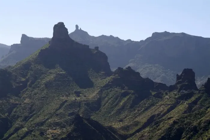 Framed Print : View to Roque Nublo near Tejeda, Gran Canaria, Canary Islands, Spain, Europe Framed Print : View to Roque Nublo near Tejeda, Gran Canaria, Canary Islands, Spain, Europe