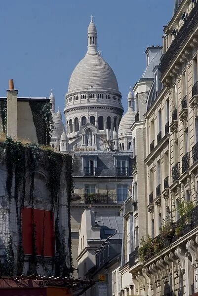 View of Sacre Coeur Basilica, Montmartre, Paris, France, Europe