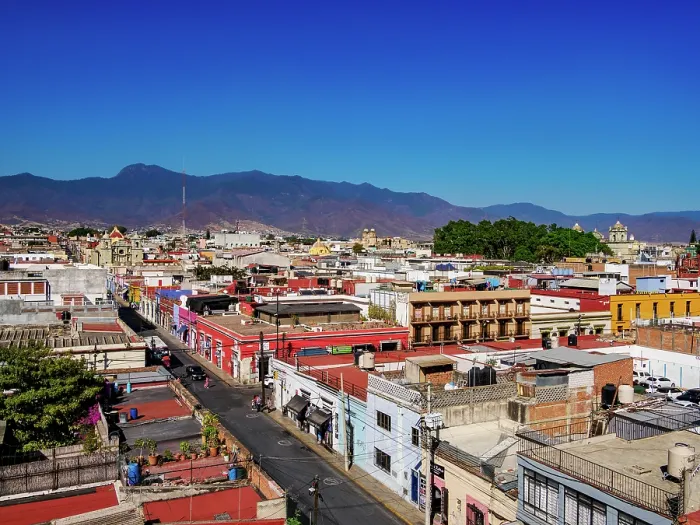 Framed Print : View towards the San Felipe Neri Church, Oaxaca de Juarez, Oaxaca State, Mexico Framed Print : View towards the San Felipe Neri Church, Oaxaca de Juarez, Oaxaca State, Mexico