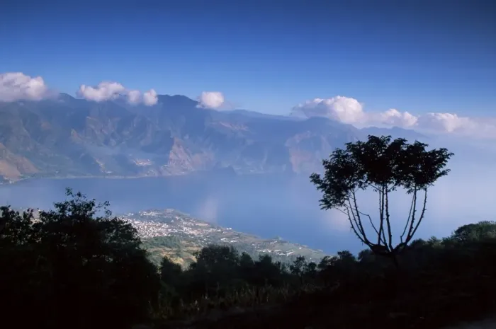 Framed Print : View from the San Pedro volcano of San Pedro and Lago Atitlan Framed Print : View from the San Pedro volcano of San Pedro and Lago Atitlan