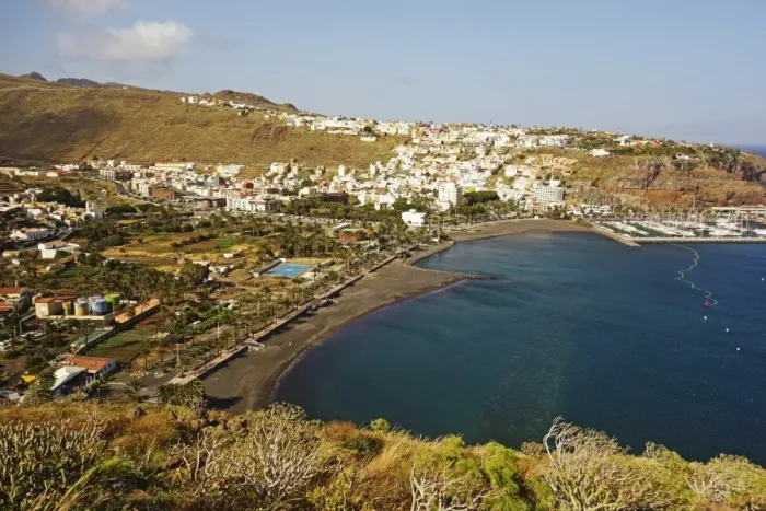 Framed Print : View of San Sebastian de la Gomera, La Gomera, Canary Islands, Spain, Atlantic, Europe Framed Print : View of San Sebastian de la Gomera, La Gomera, Canary Islands, Spain, Atlantic, Europe