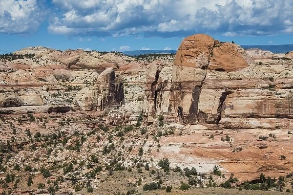 View over the sandstone cliffs of the Grand Staircase Escalante National Monument, Utah, United States of America, North America