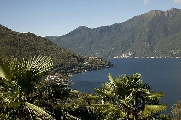 View from Sant Abbondio, Lake Maggiore, Canton Tessin, Switzerland, Europe