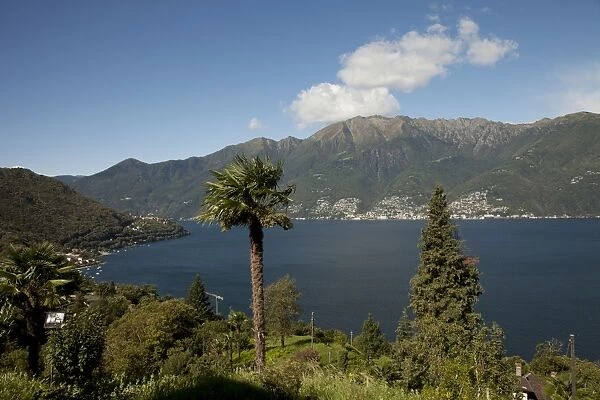 View from Sant Abbondio, Lake Maggiore, Canton Tessin, Switzerland, Europe