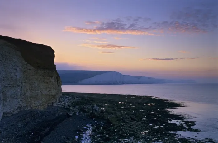Framed Print : View of Seven Sisters cliffs at sunrise, Seaford, East Sussex, England, United Kingdom, Europe Framed Print : View of Seven Sisters cliffs at sunrise, Seaford, East Sussex, England, United Kingdom, Europe