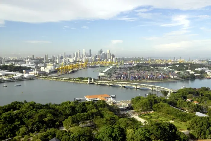 Framed Print : View of Singapore from Carlsberg Tower in Sentosa, Singapore, Southeast Asia, Asia Framed Print : View of Singapore from Carlsberg Tower in Sentosa, Singapore, Southeast Asia, Asia