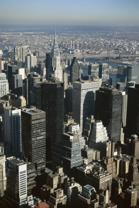 Framed Print : View over skyscrapers and city from Empire State Building Framed Print : View over skyscrapers and city from Empire State Building