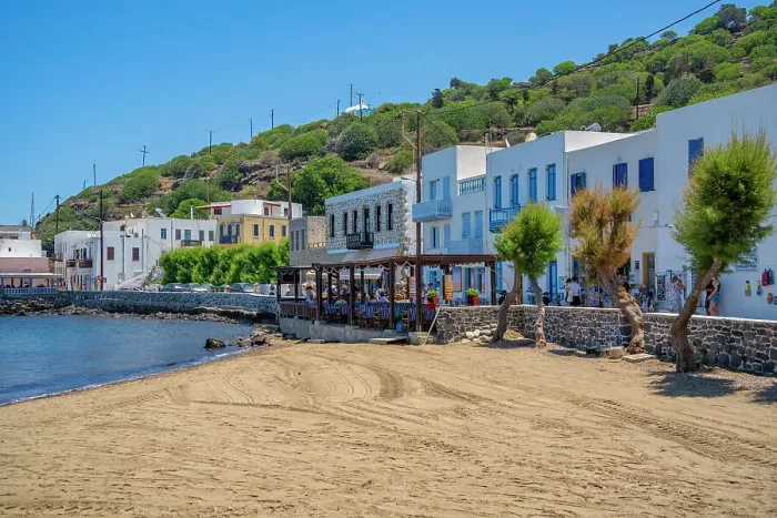 Framed Print : View of small beach and shops in the town of Mandraki, Mandraki, Nisyros, Dodecanese, Greek Islands, Greece, Europe Framed Print : View of small beach and shops in the town of Mandraki, Mandraki, Nisyros, Dodecanese, Greek Islands, Greece, Europe
