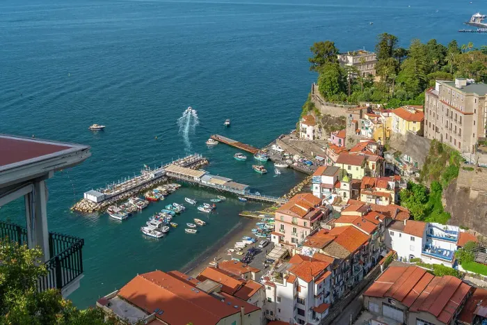 Framed Print : View of Sorrento harbour and Bay of Naples, Sorrento, Campania, Italy, Mediterranean, Europe Framed Print : View of Sorrento harbour and Bay of Naples, Sorrento, Campania, Italy, Mediterranean, Europe