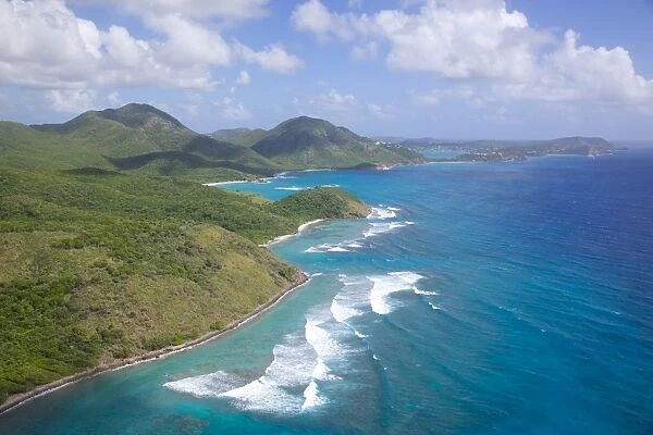 View of South Coast toward Proctors Point, Antigua, Leeward Islands, West Indies, Caribbean, Central America
