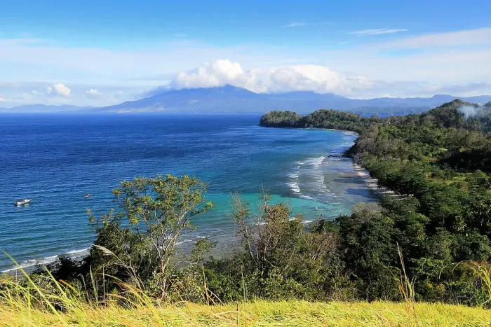 Framed Print : View south to Paal Beach and Tangkoko Nature Reserve beyond from Pulisan Resort and beach below, Pulisan, Minahasa Highlands, North Sulawesi, Indonesia, Southeast Asia, Asia Framed Print : View south to Paal Beach and Tangkoko Nature Reserve beyond from Pulisan Resort and beach below, Pulisan, Minahasa Highlands, North Sulawesi, Indonesia, Southeast Asia, Asia