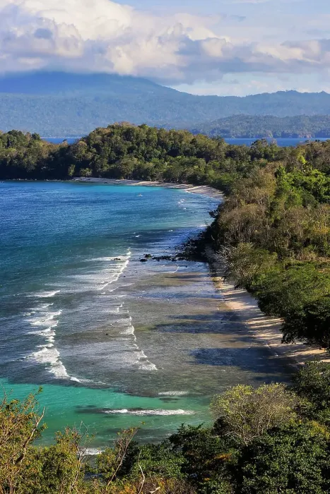 Framed Print : View south to Paal Beach and Tangkoko Nature Reserve beyond from Pulisan Resort and beach below, Pulisan, Minahasa Highlands, North Sulawesi, Indonesia, Southeast Asia, Asia Framed Print : View south to Paal Beach and Tangkoko Nature Reserve beyond from Pulisan Resort and beach below, Pulisan, Minahasa Highlands, North Sulawesi, Indonesia, Southeast Asia, Asia