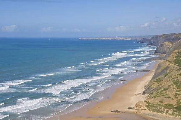View along the south west coast of Portugal, Costa Vincentina, Praia do Castelejo