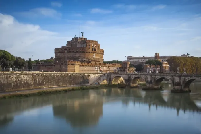 Framed Print : View of St. Angelo bridge over the River Tiber, and Castle St. Angelo (Hadrians Mausoleum) Framed Print : View of St. Angelo bridge over the River Tiber, and Castle St. Angelo (Hadrians Mausoleum)