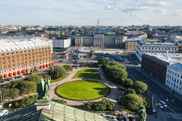 View from St. Isaacs Cathedral, St. Petersburg, Russia, Europe