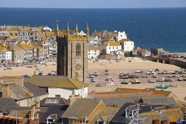 View over St. Ives, Cornwall, England, United Kingdom, Europe