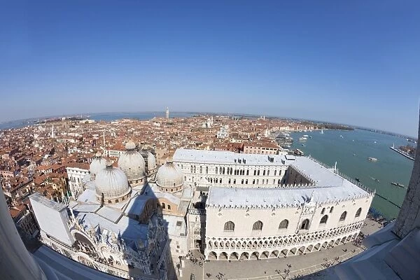 View from top of St. Marks Belltower (Campanile San Marco), of St
