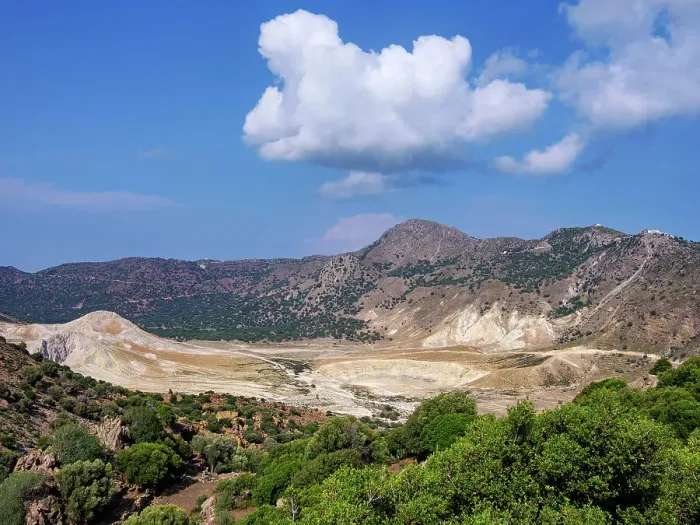 Framed Print : View towards the Stefanos Volcano Crater, Nisyros Island, Dodecanese, Greek Islands, Greece, Europe Framed Print : View towards the Stefanos Volcano Crater, Nisyros Island, Dodecanese, Greek Islands, Greece, Europe