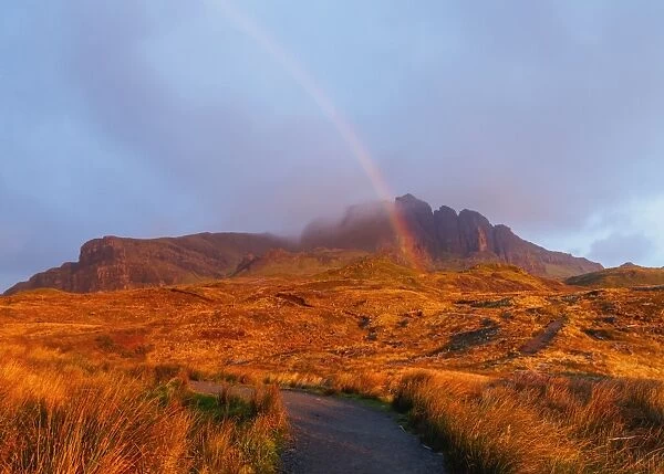 View of The Storr at sunrise, Isle of Skye, Inner Hebrides, Scotland, United Kingdom