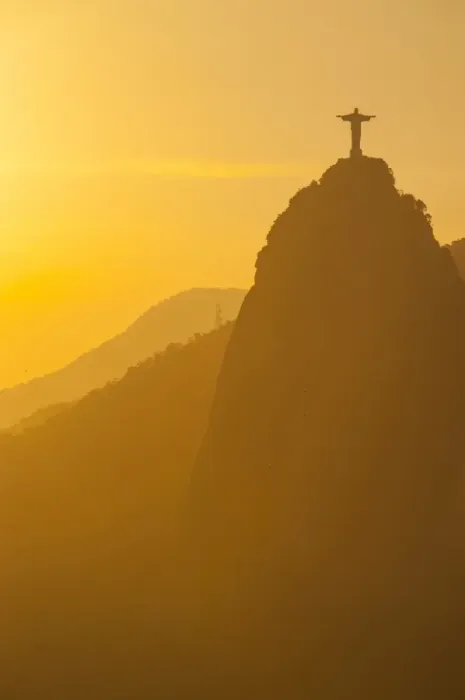 Framed Print : View from the Sugarloaf of Christ the Redeemer statue on Corcovado, Rio de Janeiro, Brazil, South America Framed Print : View from the Sugarloaf of Christ the Redeemer statue on Corcovado, Rio de Janeiro, Brazil, South America