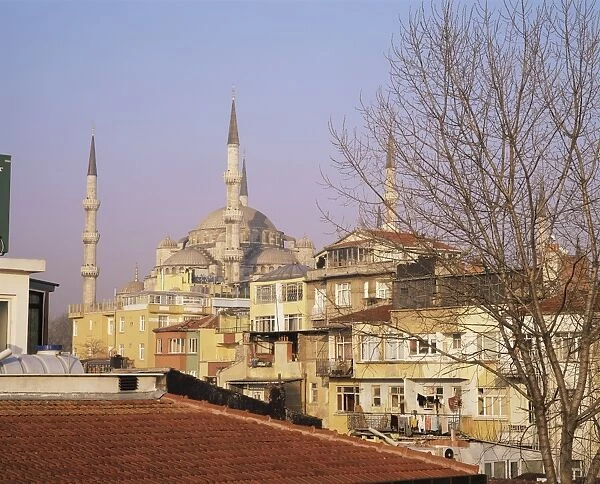 View of Sultanahmet quarter and the Blue Mosque