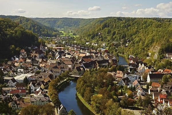 View of Sulz am Neckar, Neckartal, Schwarzwald-Baar, Baden-Wurttemberg, Germany, Europe