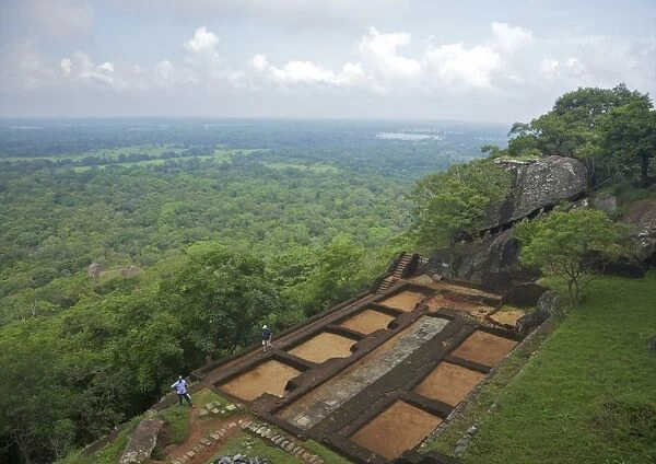 View from summit of Sigiriya Lion Rock Fortress, 5th century AD, UNESCO World Heritage Site, Sigiriya, Sri Lanka, Asia