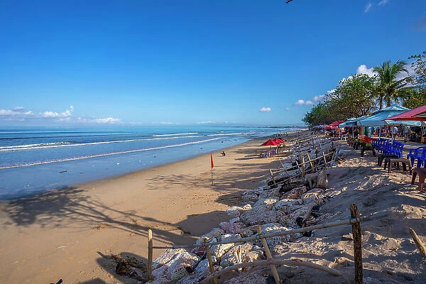 View of sunny morning on Kuta Beach, Kuta, Bali, Indonesia, South East Asia, Asia