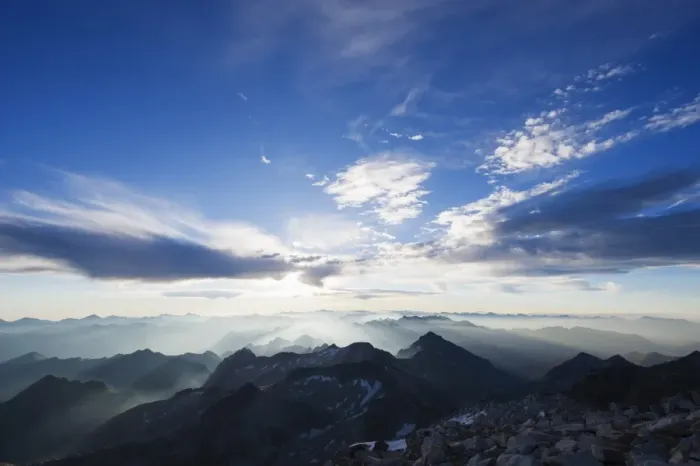 Framed Print : View at sunrise, view from Pico de Aneto, at 3404m the highest peak in the Pyrenees Framed Print : View at sunrise, view from Pico de Aneto, at 3404m the highest peak in the Pyrenees