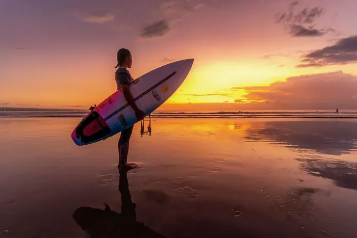 Framed Print : View of surfboarder on Kuta Beach at sunset, Kuta, Bali, Indonesia, South East Asia, Asia Framed Print : View of surfboarder on Kuta Beach at sunset, Kuta, Bali, Indonesia, South East Asia, Asia