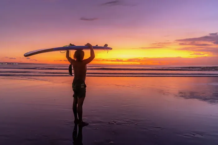 Framed Print : View of surfboarder on Kuta Beach at sunset, Kuta, Bali, Indonesia, South East Asia, Asia Framed Print : View of surfboarder on Kuta Beach at sunset, Kuta, Bali, Indonesia, South East Asia, Asia