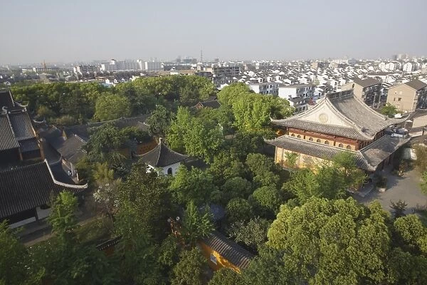 View of Suzhou from Beisi Ta Pagoda, Suzhou, Jiangsu, China, Asia