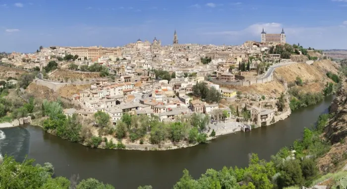 Framed Print : View over Tajo River at Santa Maria Cathedral and Alcazar, UNESCO World Heritage Site Framed Print : View over Tajo River at Santa Maria Cathedral and Alcazar, UNESCO World Heritage Site