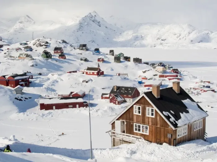Framed Print : View in Tasiilaq village, East Greenland, Polar Regions Framed Print : View in Tasiilaq village, East Greenland, Polar Regions