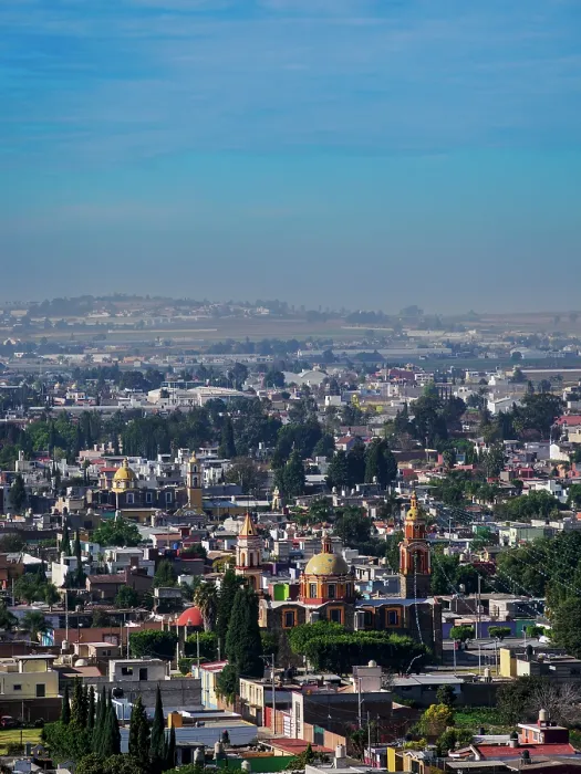 Framed Print : View towards the Tecamac Church of Saint Paul, Cholula, Puebla State, Mexico Framed Print : View towards the Tecamac Church of Saint Paul, Cholula, Puebla State, Mexico