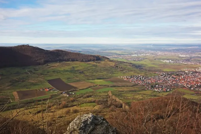 Framed Print : View from Teck towards Kirchheim, Swabian Alb, Baden-Wurttemberg, Germany, Europe Framed Print : View from Teck towards Kirchheim, Swabian Alb, Baden-Wurttemberg, Germany, Europe