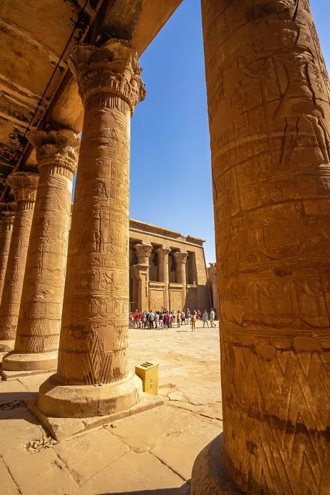 Framed Print : View of Temple of Horus on a sunny day, Edfu, Egypt, North Africa, Africa Framed Print : View of Temple of Horus on a sunny day, Edfu, Egypt, North Africa, Africa