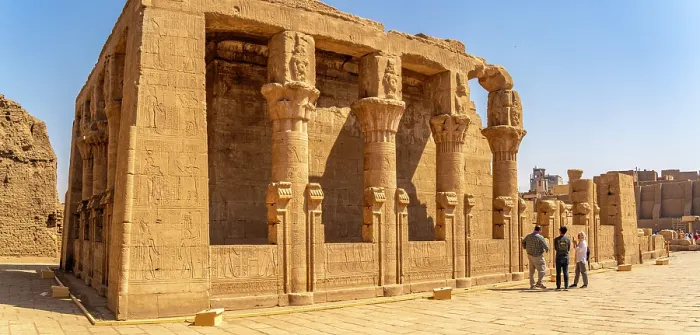 Framed Print : View of the Temple of Horus on a sunny day, Edfu, Egypt, North Africa, Africa Framed Print : View of the Temple of Horus on a sunny day, Edfu, Egypt, North Africa, Africa