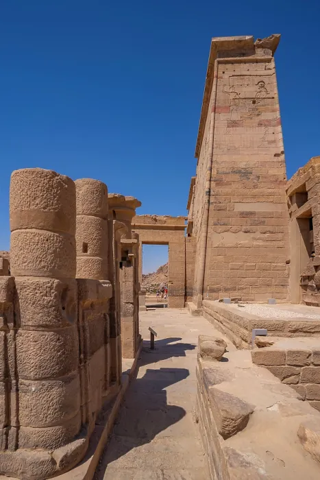 Framed Print : View of Temple at Philae on a sunny day, Aswan, Nubia, Egypt, North Africa, Africa Framed Print : View of Temple at Philae on a sunny day, Aswan, Nubia, Egypt, North Africa, Africa