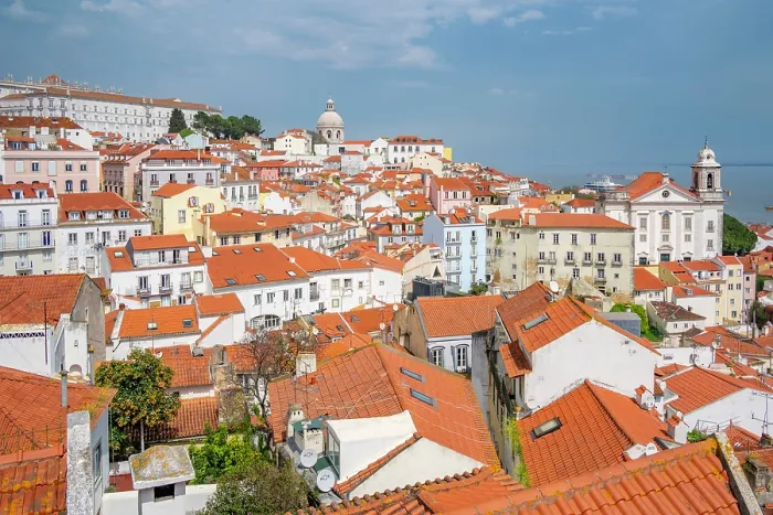 Framed Print : View of terrakotta rooftops in Alfama, Alfama District, Lisbon, Portugal, Europe Framed Print : View of terrakotta rooftops in Alfama, Alfama District, Lisbon, Portugal, Europe