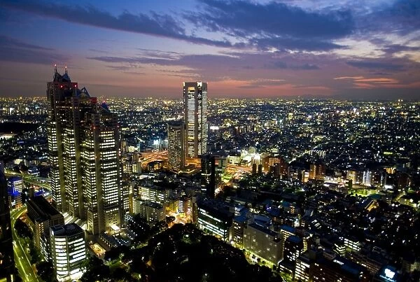 View from Tokyo Metropolitan Building, Shinjuku, Tokyo, Japan, Asia