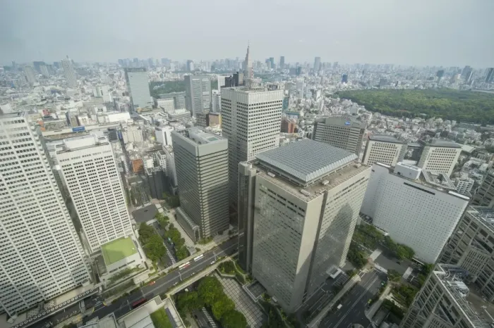 Framed Print : View over Tokyo from the town hall, Shinjuku, Tokyo, Japan, Asia