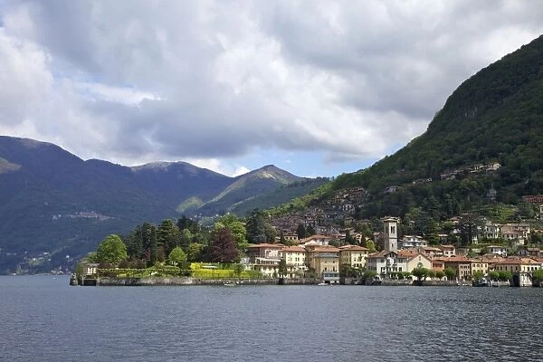 View of Torno in spring sunshine, Lake Como, Lombardy, Italian Lakes, Italy, Europe